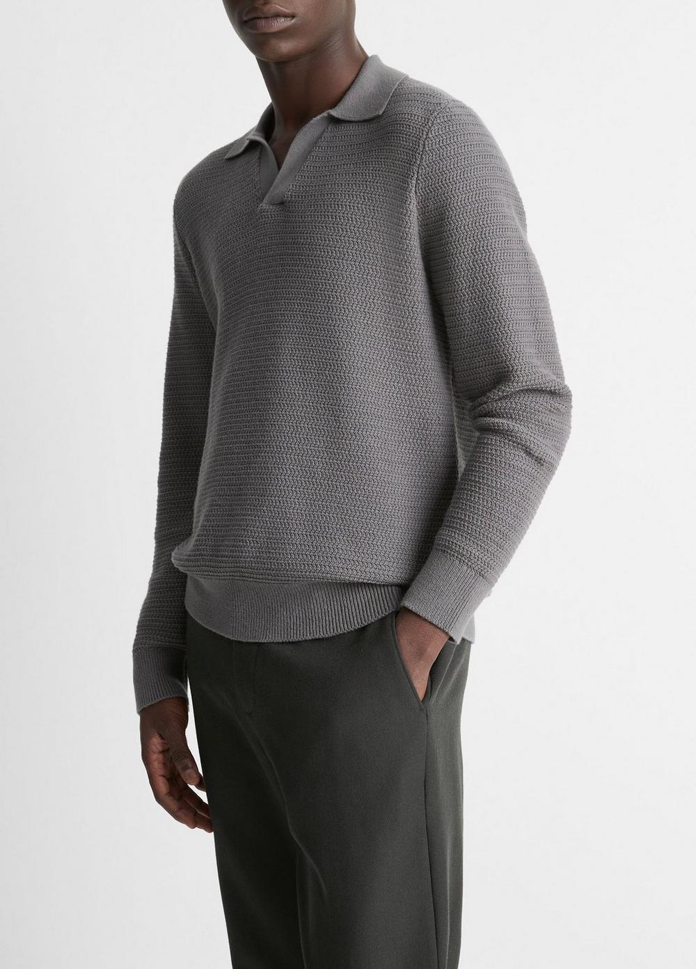 Mens Craftsman Rib Sweater with Johnny Collar Product Image