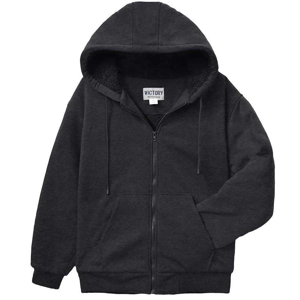 Men's Victory Outfitters Men's Heavy Burly Sherpa Hoodie, Size: XL, Black Product Image