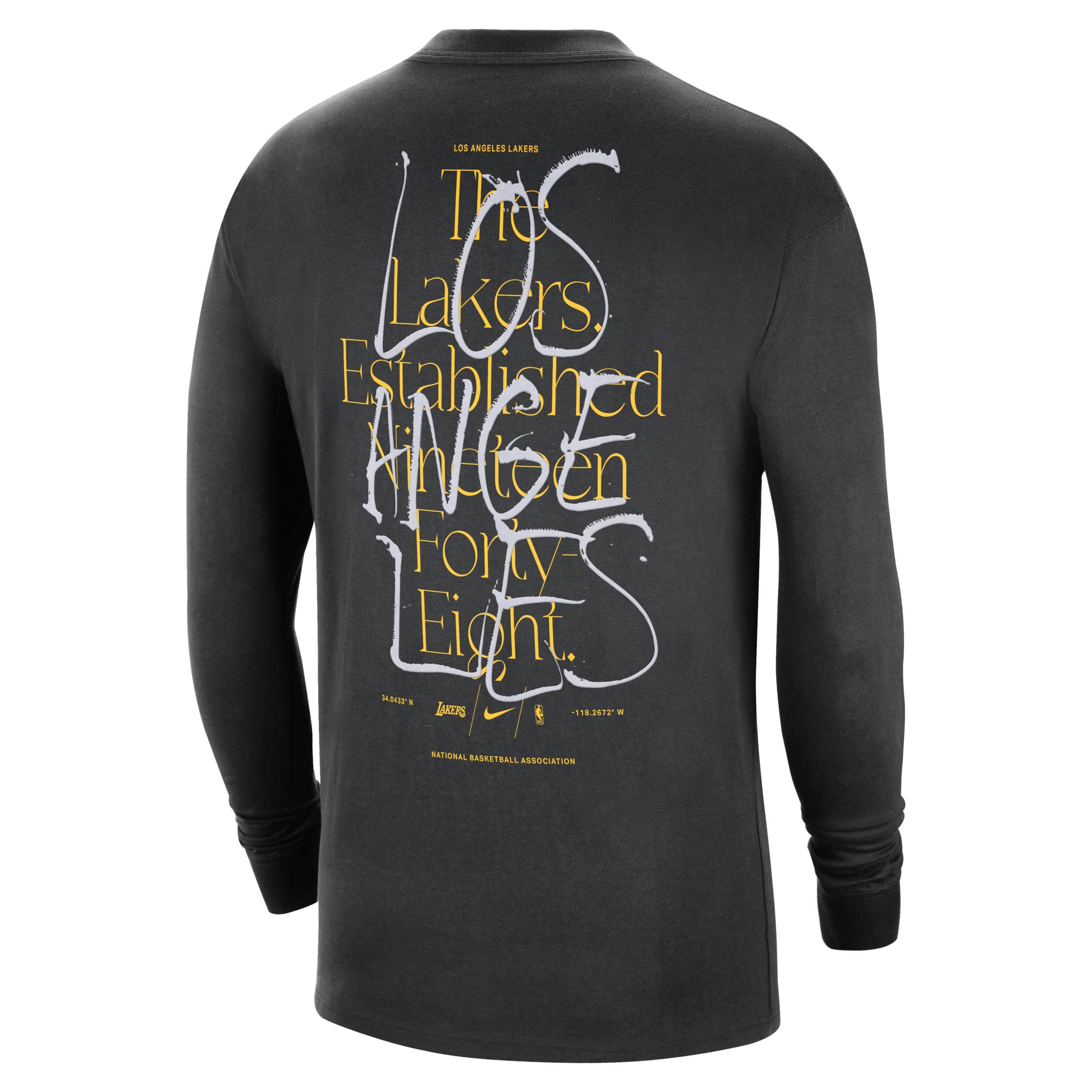 Los Angeles Lakers Courtside Max90 Nike Men's NBA Long-Sleeve T-Shirt Product Image