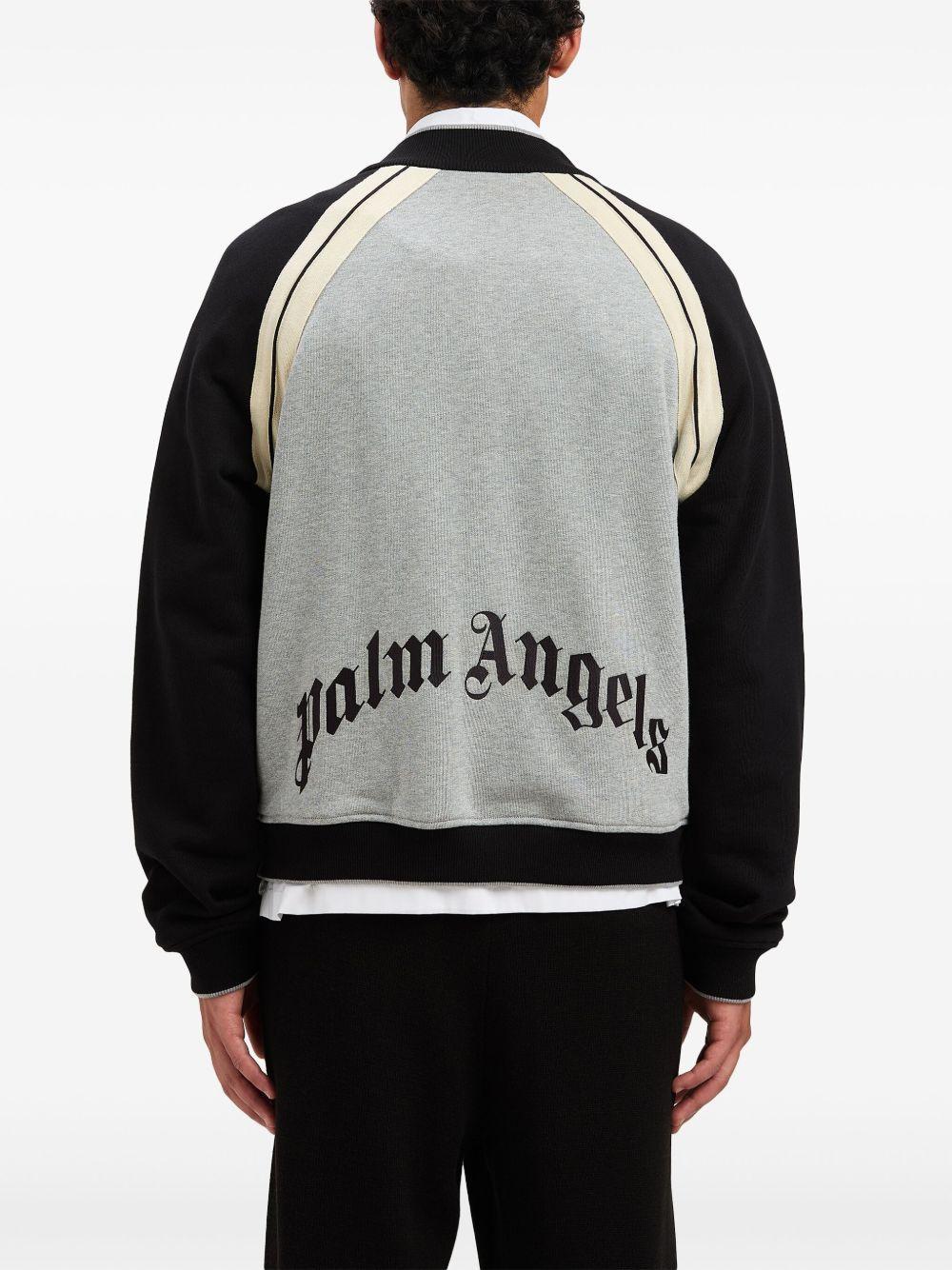 logo-print cotton varsity jacket  Product Image
