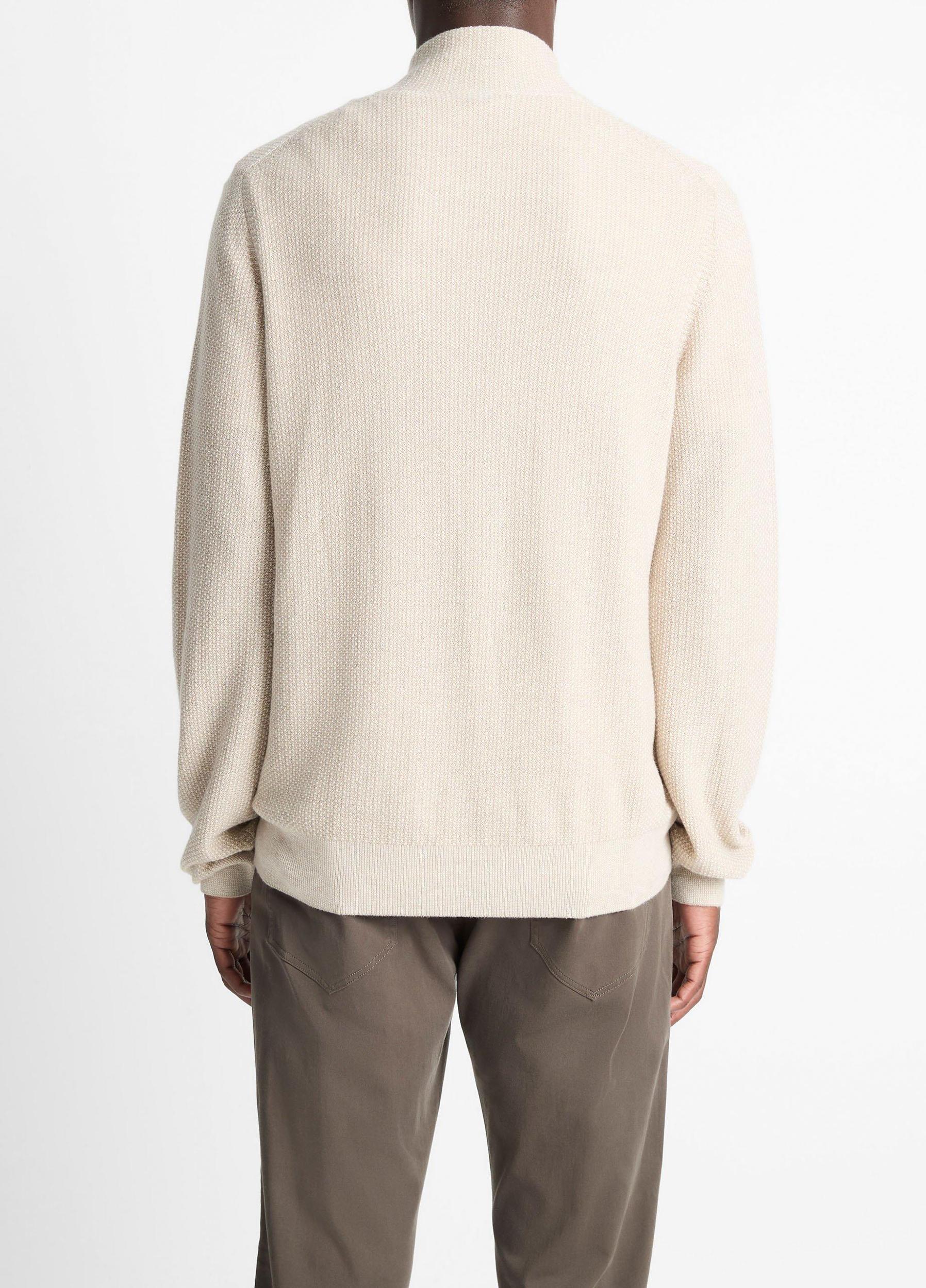 Geo-Jacquard Wool-Blend Quarter-Zip Sweater Product Image