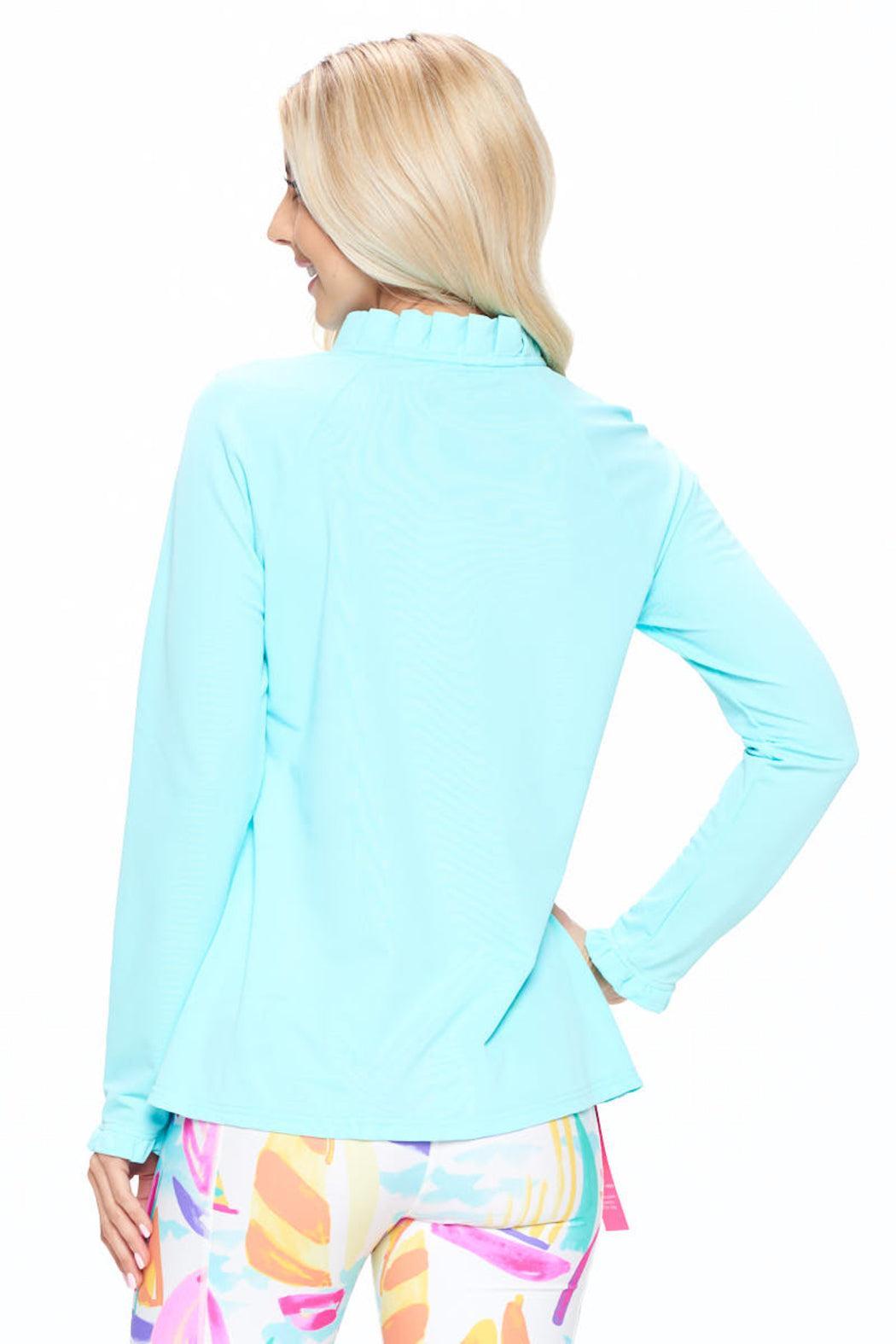 Mint Pleated Neck Pullover Product Image