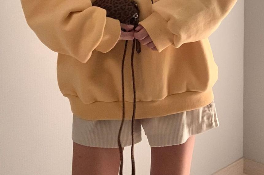 Heart Print Loose-Fit Sweatshirt Product Image
