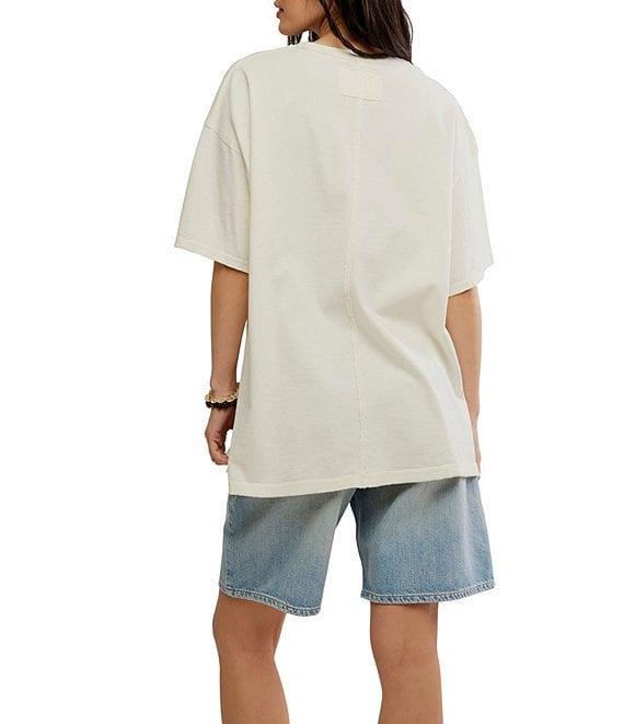 Free People We The Free Shell Graphic Print Crew Neck Short Sleeve Oversize Boxy Tee Product Image