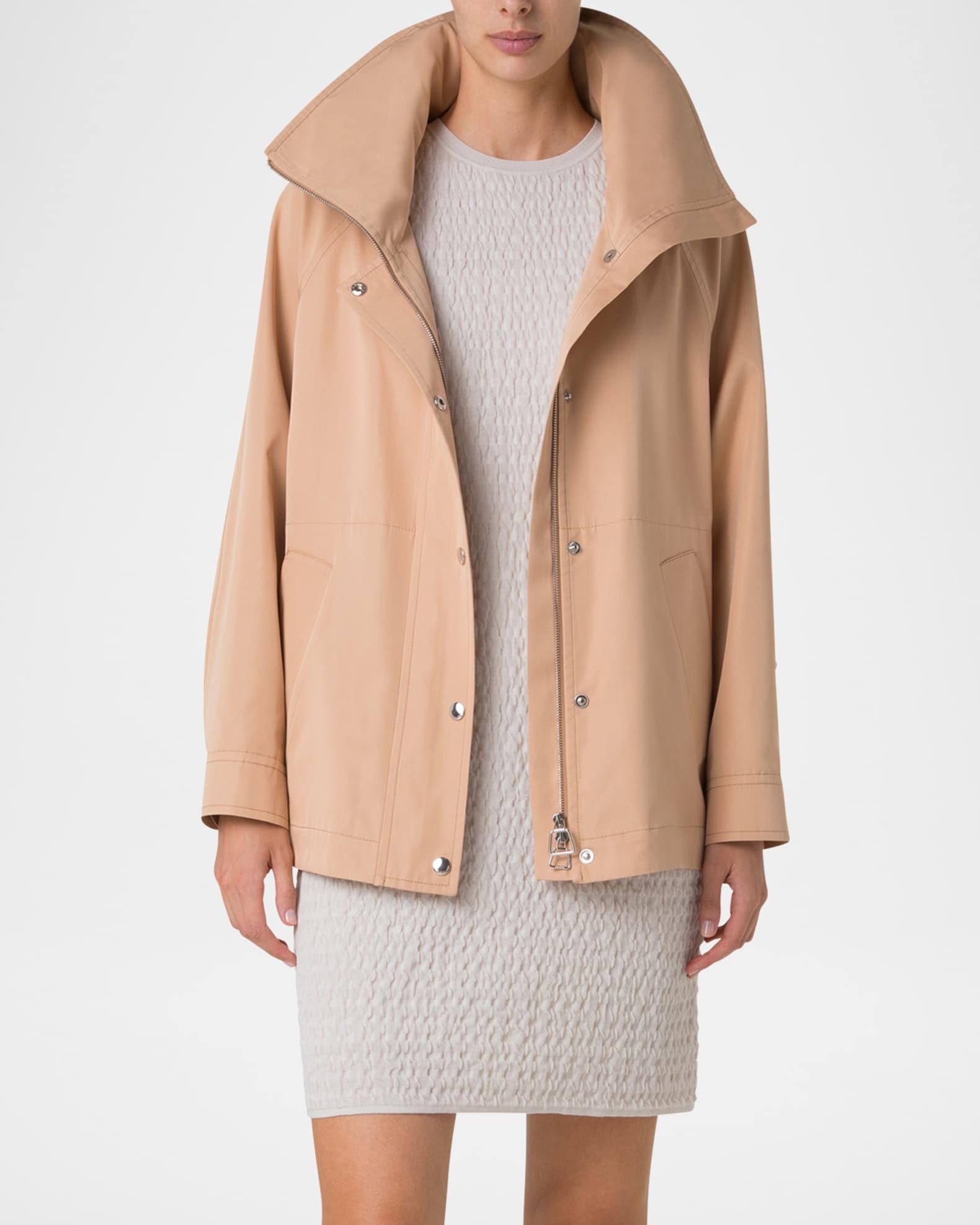 Palina Water-Resistant Silk Poplin Parka Jacket Product Image