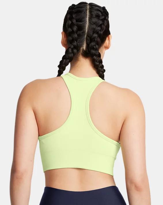 Women's Under Armour Vanish Seamless Medium-Impact Mid Sports Bra, Size: XS, White Product Image