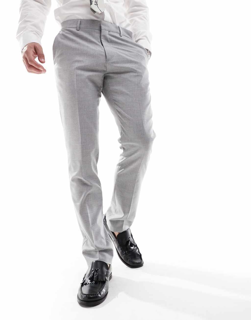 Shelby and Sons slim tailored pant in light gray - part of a set Product Image