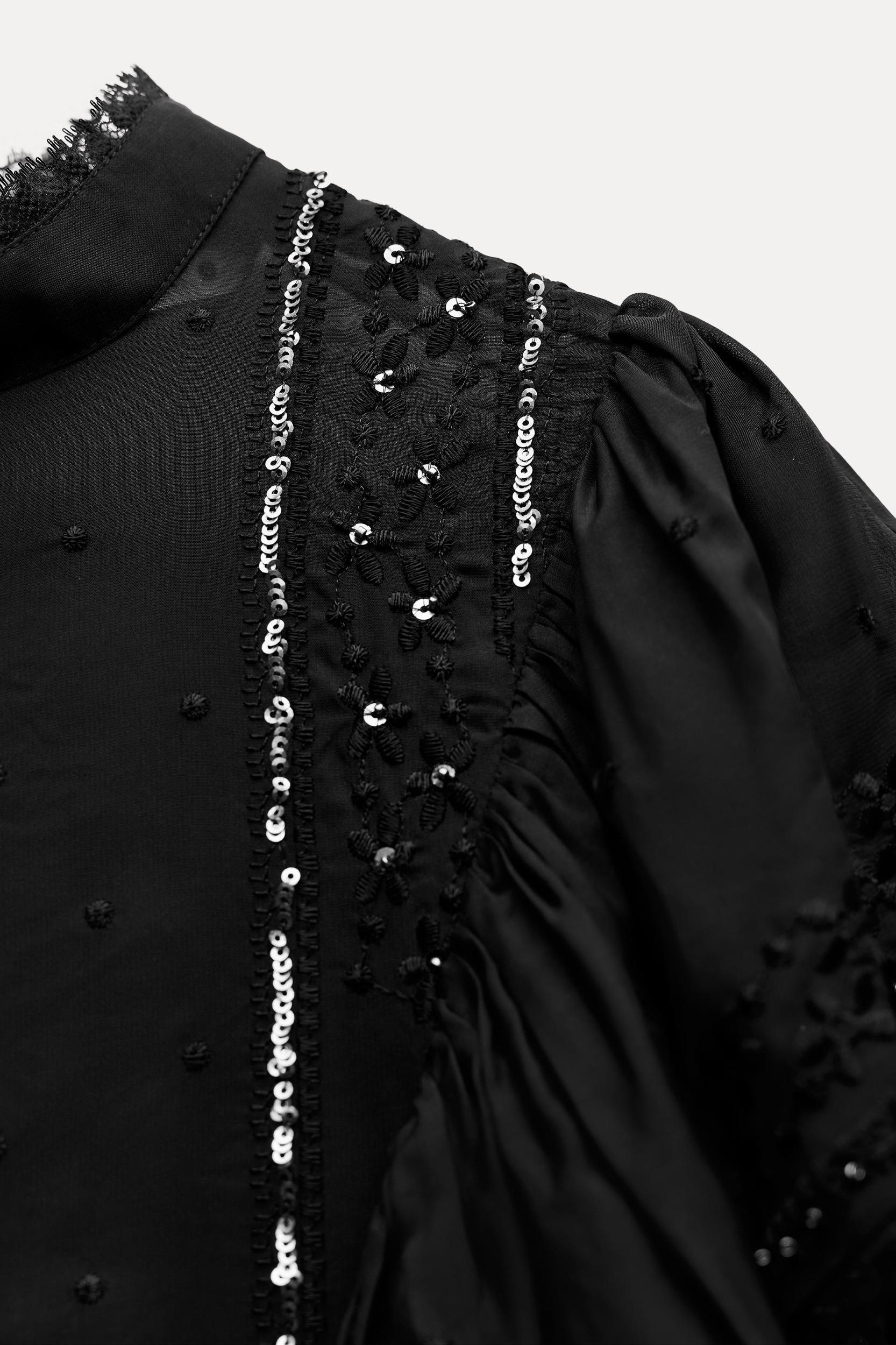 ROMANTIC RUFFLED BLOUSE ZW COLLECTION Product Image