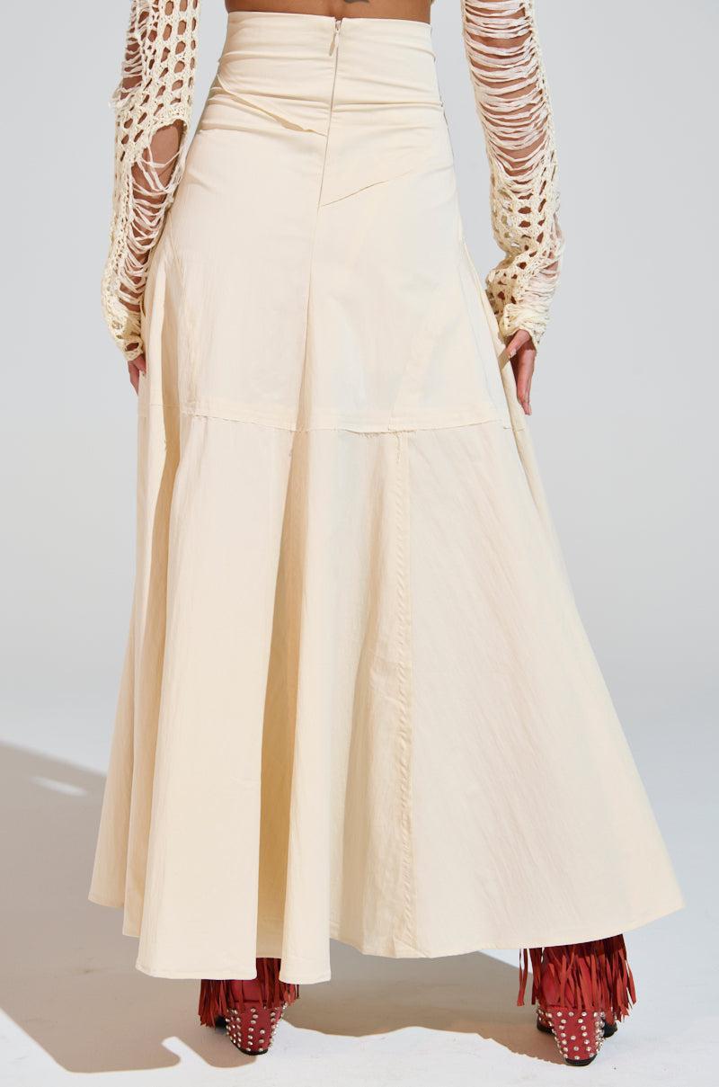 CLAIRE EXPOSED SEAMS MIDI SKIRT Product Image
