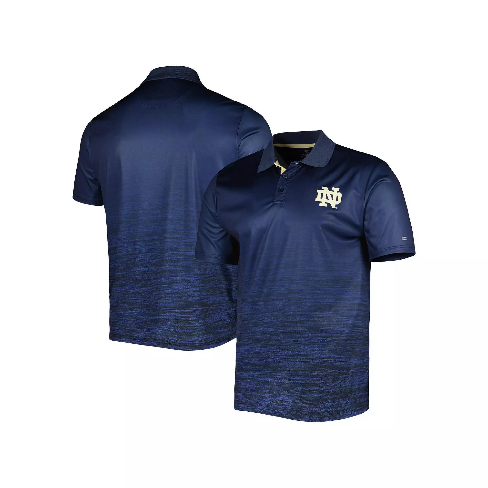 Men's Colosseum Navy Notre Dame Fighting Irish Marshall Polo, Size: Small, Blue Product Image