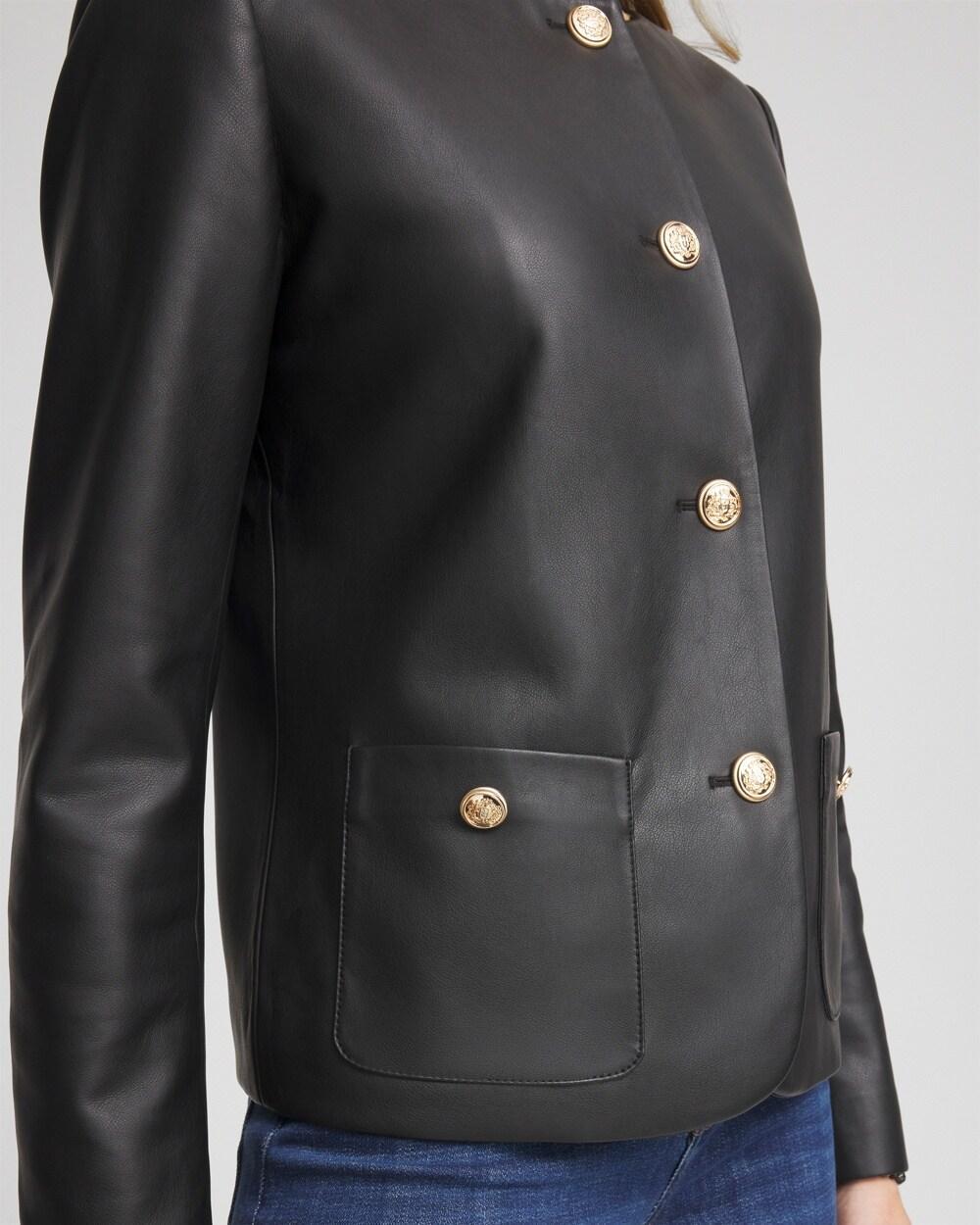 Women's Faux Leather Jacket Product Image