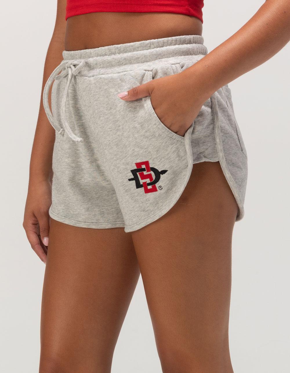 HYPE AND VICE San Diego State University Womens Shorts - HEATHER GRAY Product Image