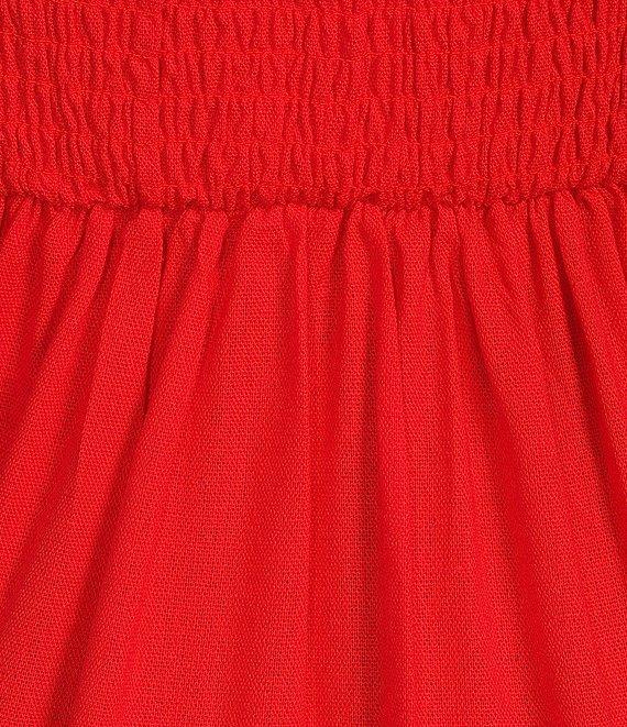 GB Tie Shoulder Linen Blend Midi Dress Product Image