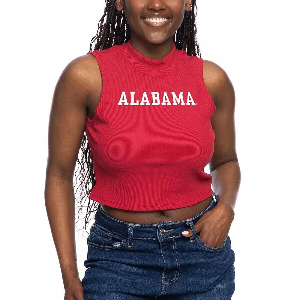 Women's ZooZatz Crimson Alabama Crimson Tide Cropped Tank Top, Size: Medium, Red Product Image