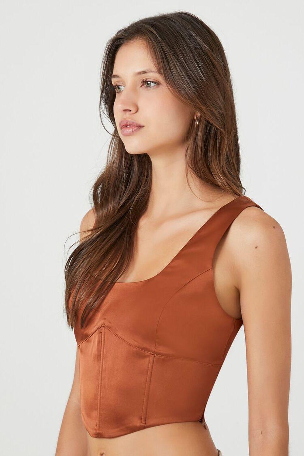 Satin Corset Crop Top | Forever 21 Product Image