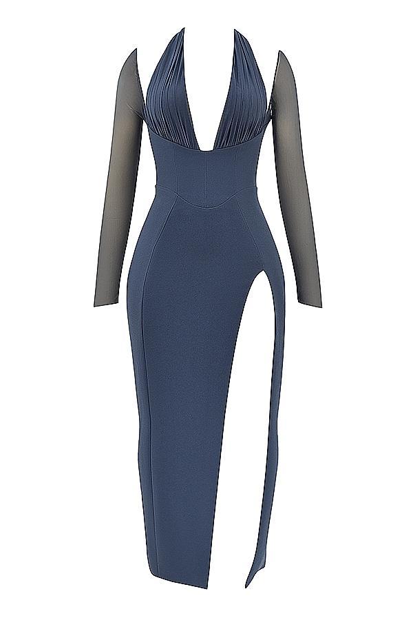 Catiana Smoke One Sleeve Maxi Dress Product Image