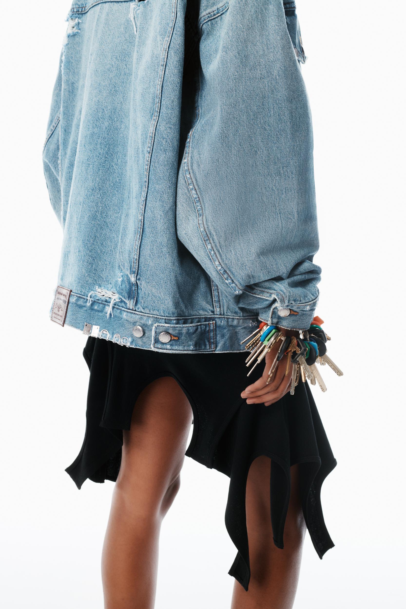 Blue Oversized Trucker Jacket Product Image