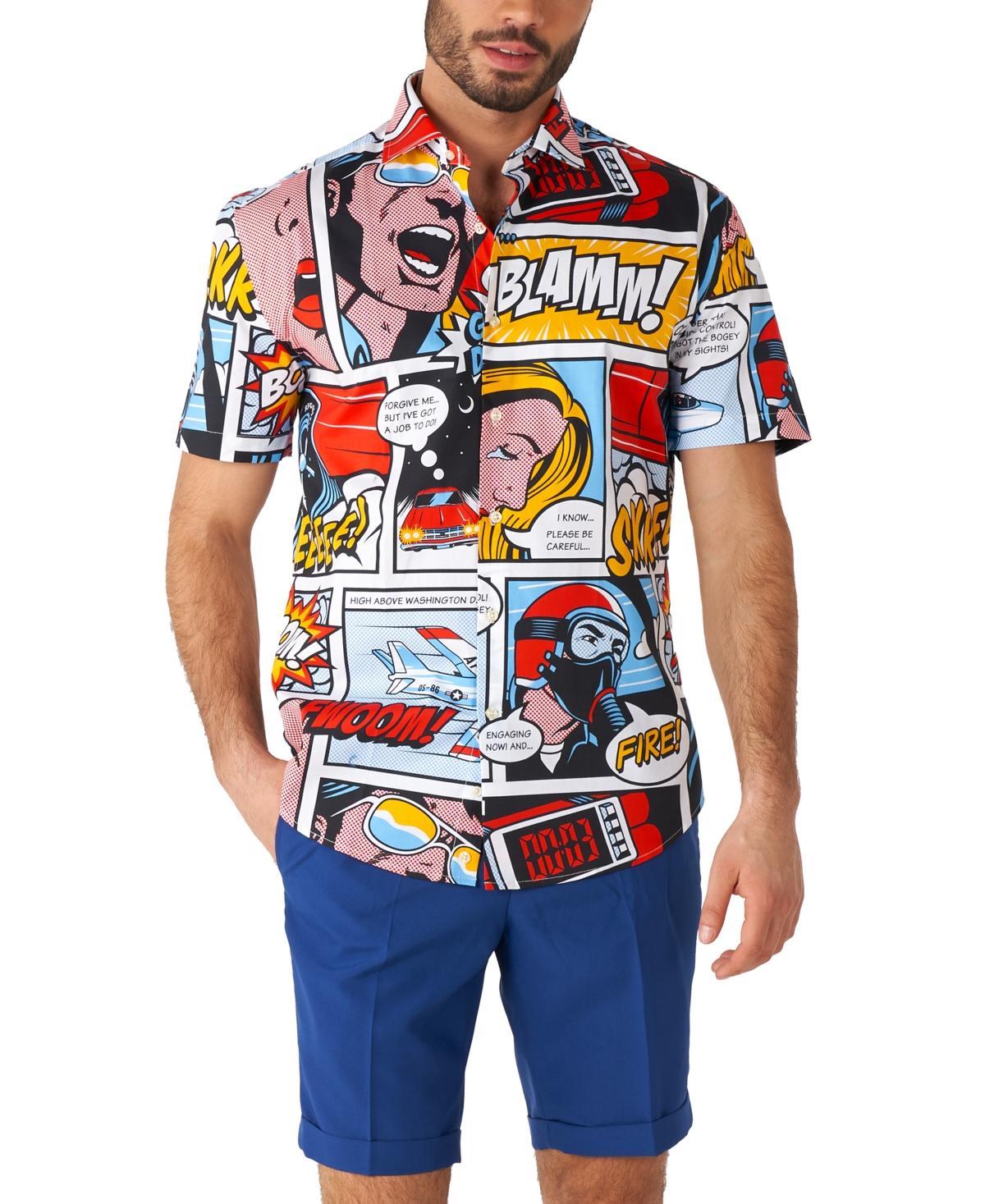 Men's OppoSuits Beach Button-Down Shirt, Size: Large, Danger Days Pop Product Image