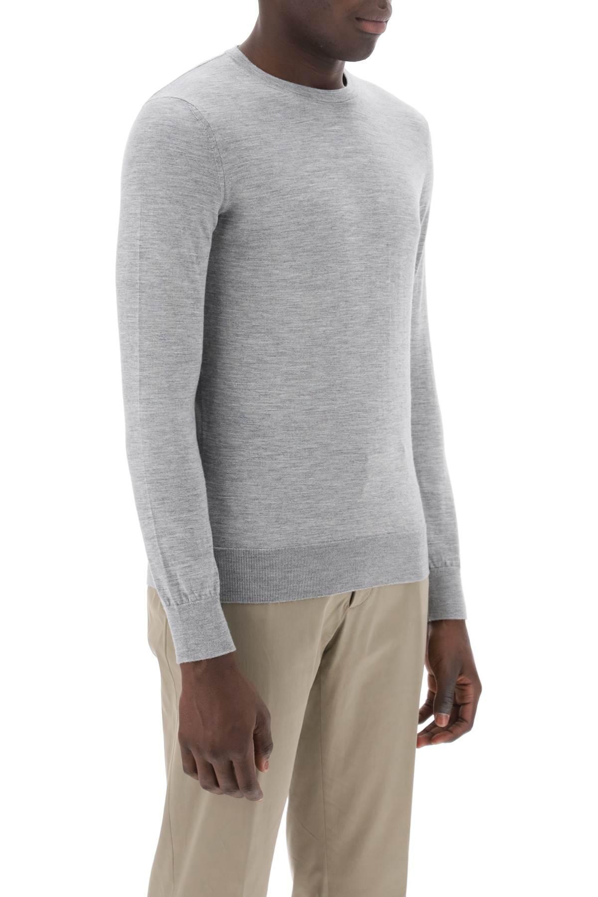 ZEGNA Cashseta Crew-neck Sweater In Grey Product Image