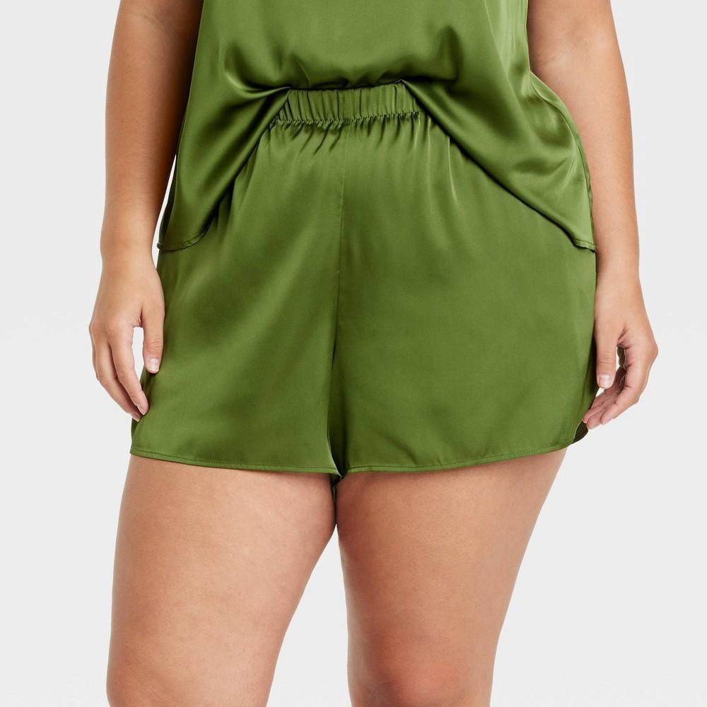 Womens Satin Pajama Shorts - Auden 3X Product Image