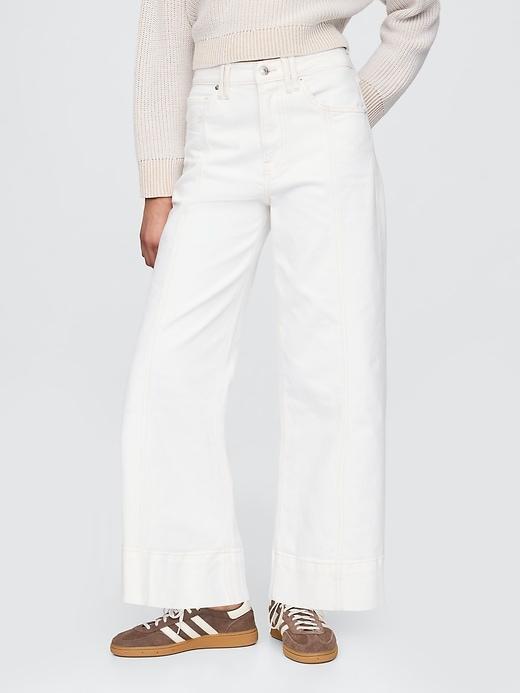 High Rise Stride Wide-Leg Ankle Jeans Product Image