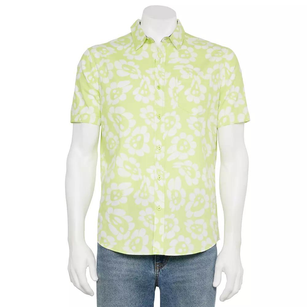 Mens Retrofit Short Sleeve Button Up Woven Tee Product Image