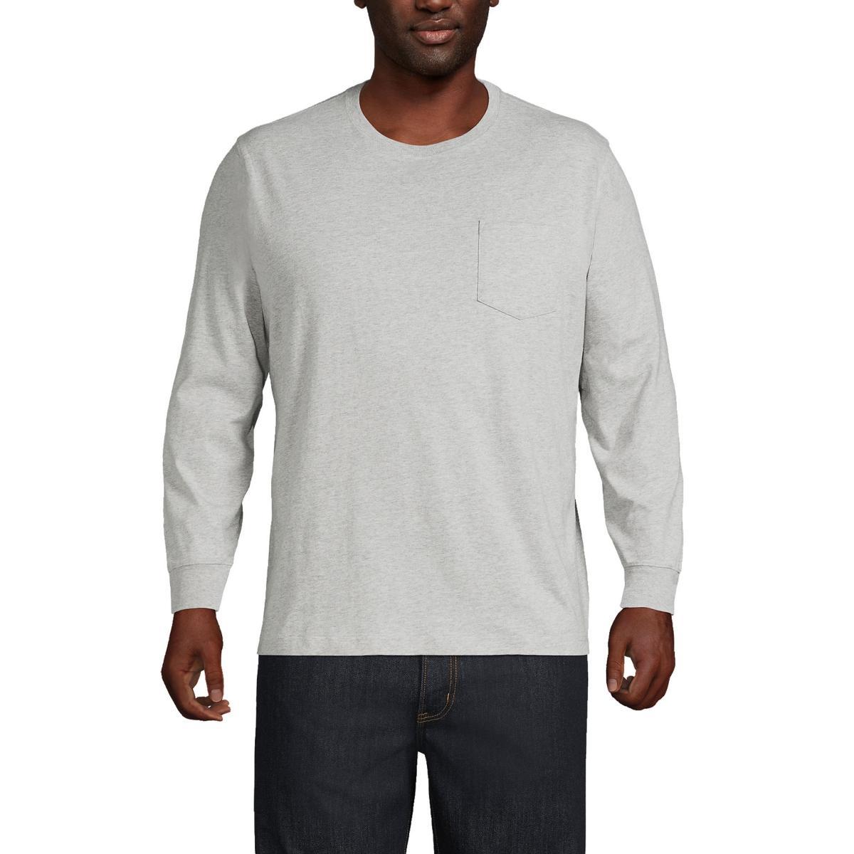 Big & Tall Lands' End Super-T Pocket Tee, Men's, Size: 3XL Tall, Radiant Blue Product Image