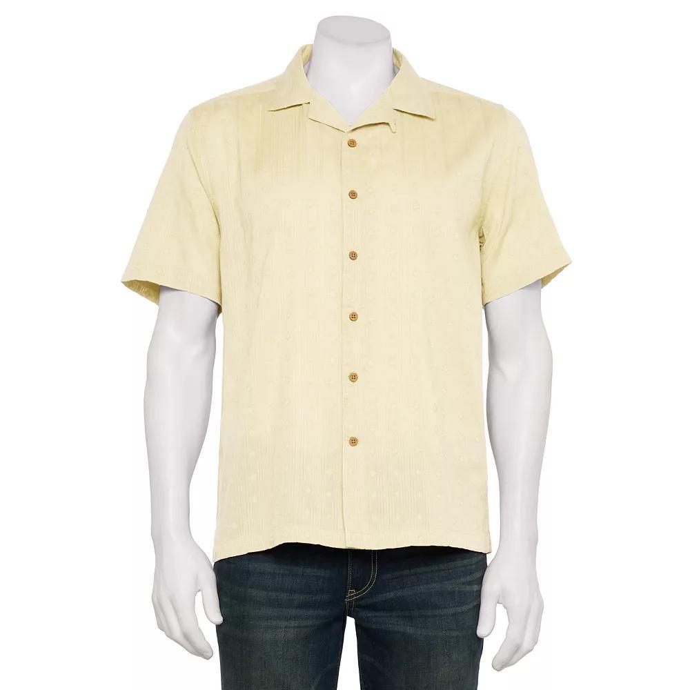 Men's Tricots St Raphael Short Sleeve Subtle Dobby Stripe Shirt, Size: XXL, White Product Image
