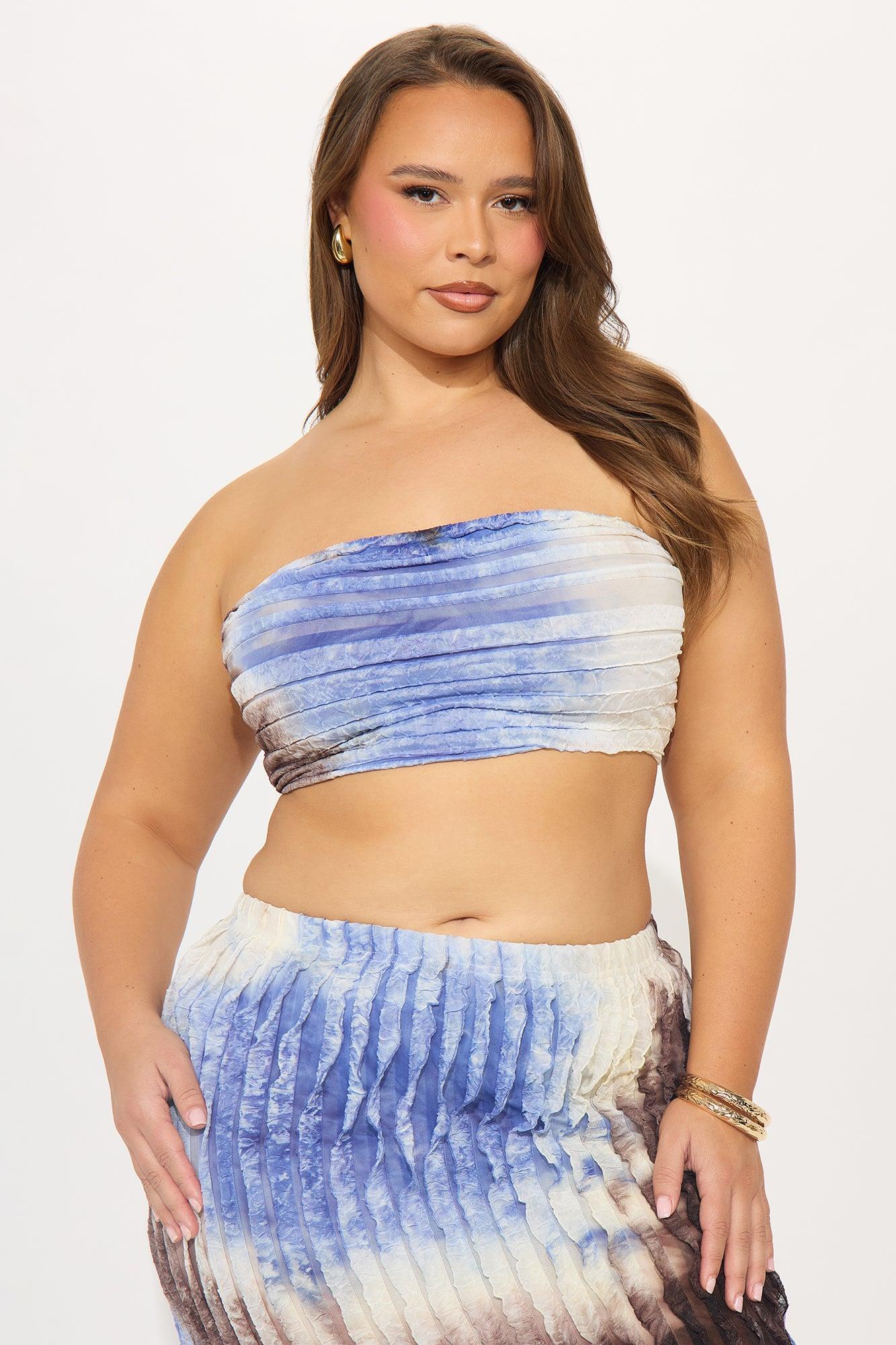 Simple Pleasure Tie Dye Skirt Set - Blue/combo Product Image