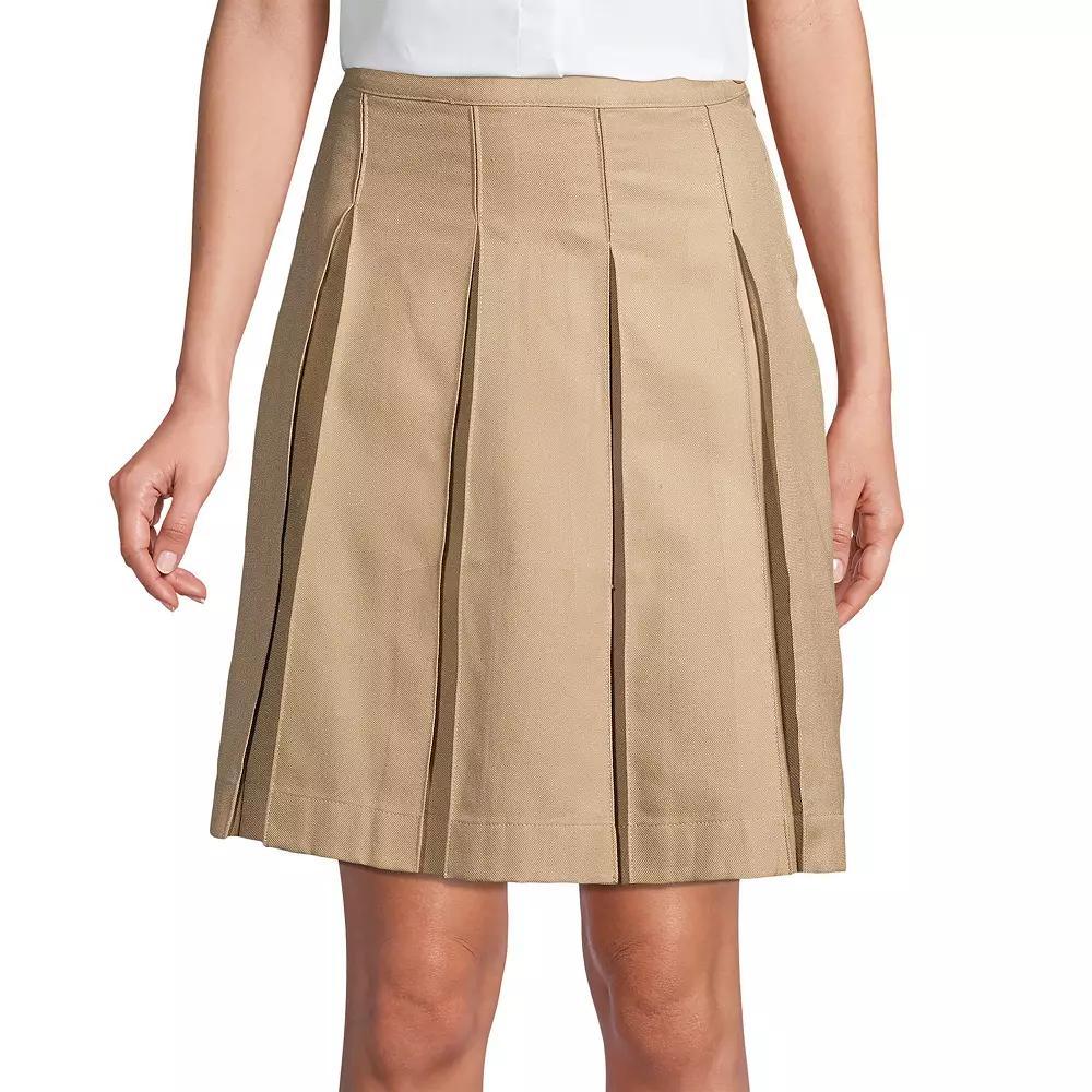 Womens Lands End School Uniform Twill Box Pleat Skirt Product Image