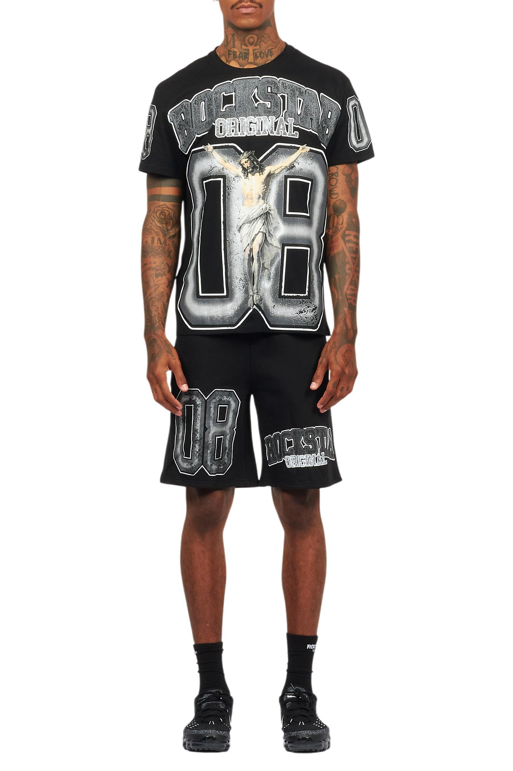 Fields Black/Grey T-Shirt Short Set Male Product Image