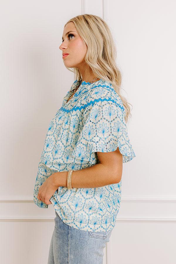 Brunching With Besties Eyelet Top Product Image