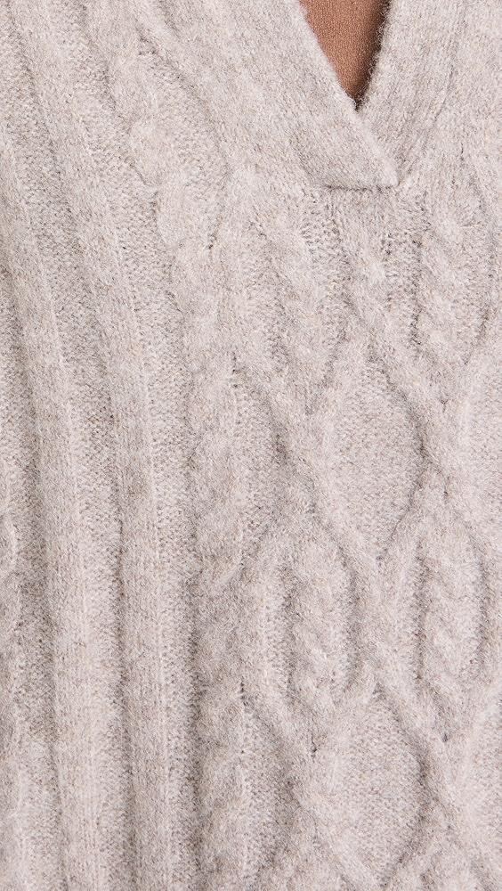 Splendid Stassi Cable Polo Sweater | Shopbop Product Image