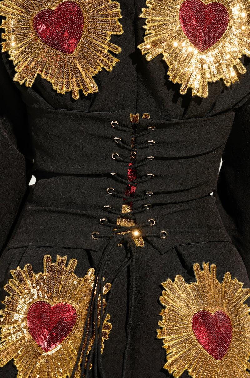 GLISTENIN IN GOLD BLAZER DRESS Product Image