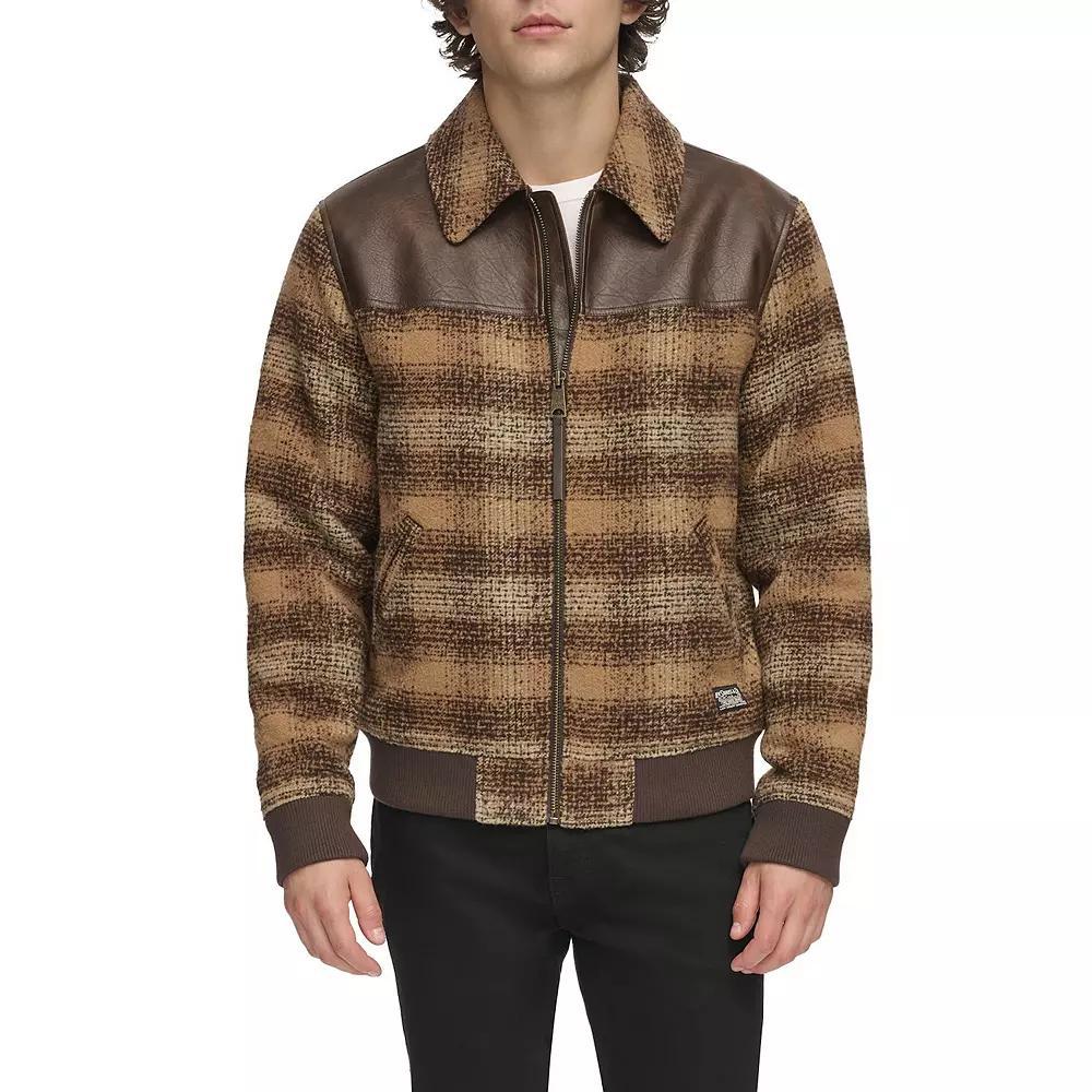 Mens Levis Faux Wool & Faux Leather Trucker Jacket Product Image