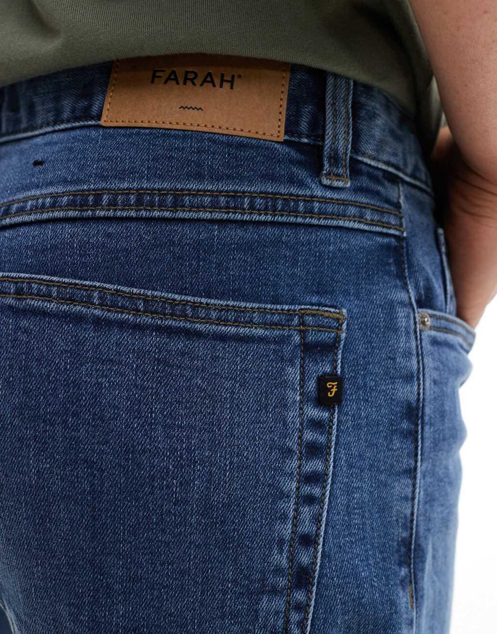 Farah Norwood loose jeans in denim wash Product Image
