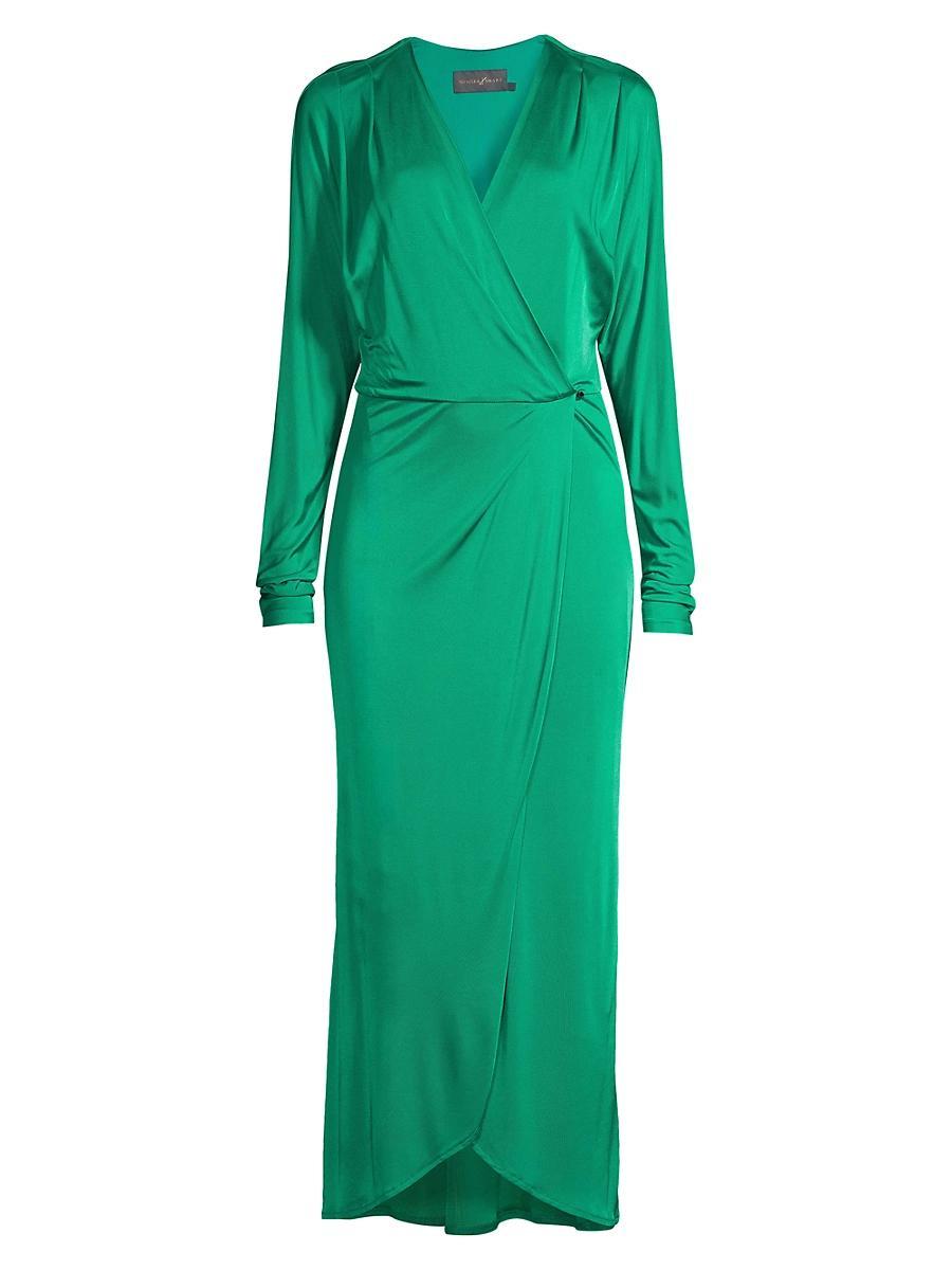 Womens Aphrodite Jersey Wrap Midi-Dress Product Image