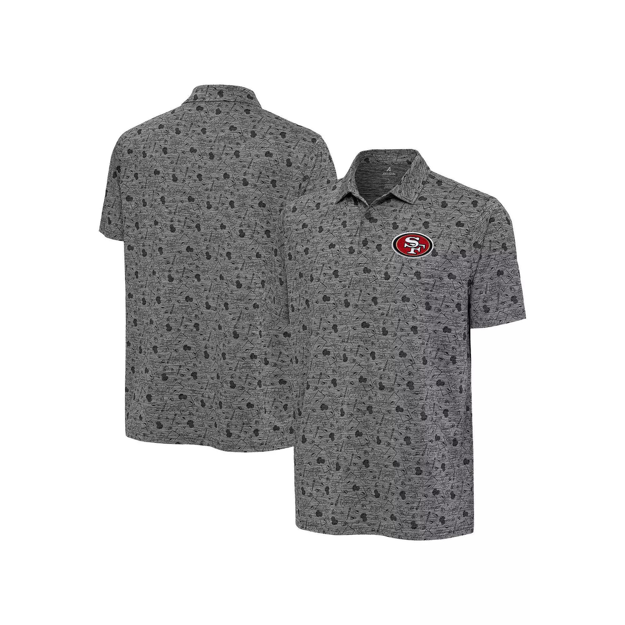 Mens Antigua Heather New York Giants Relentless Polo Blue Product Image