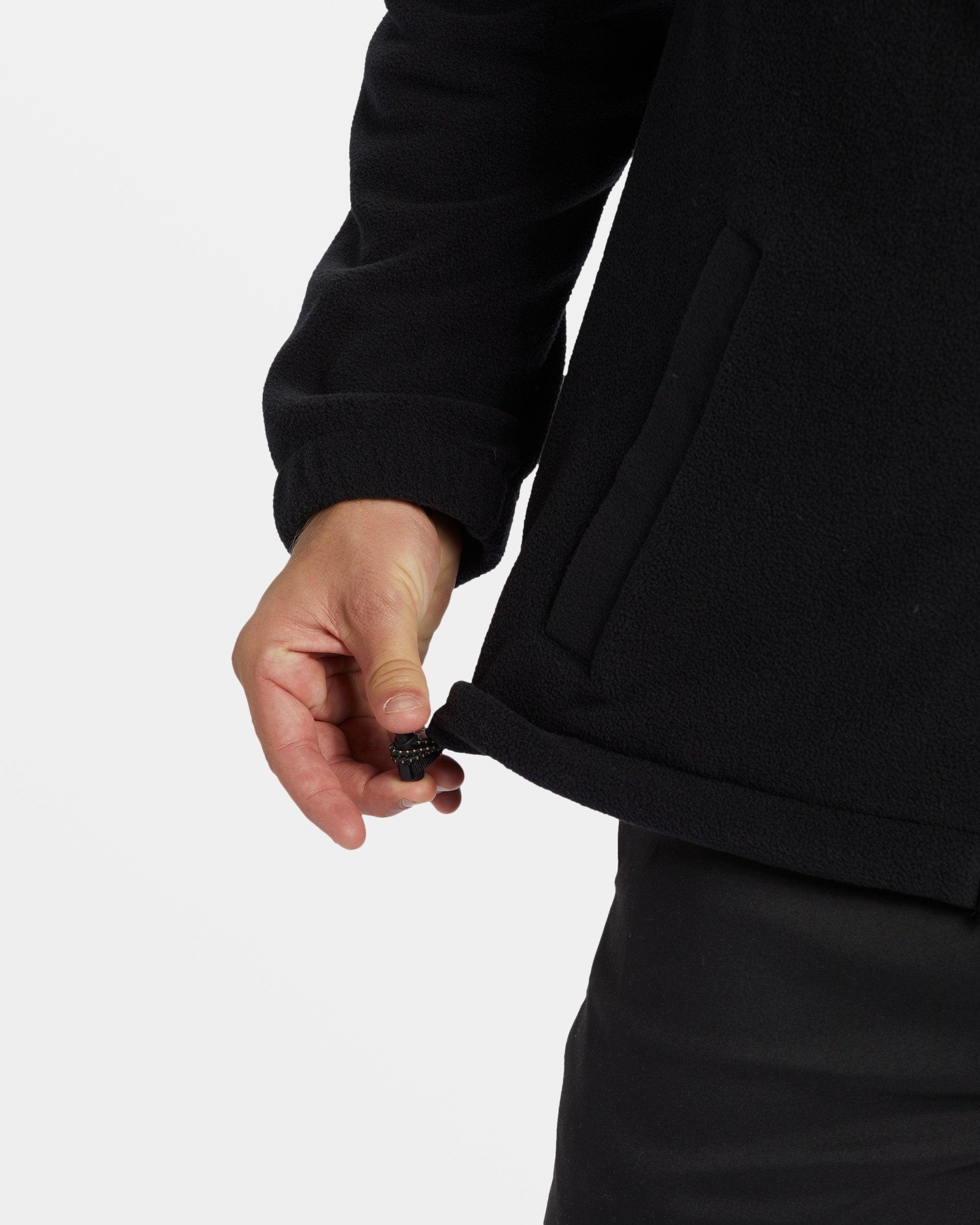 Boundary Lite Zip Hoodie - Black Male Product Image