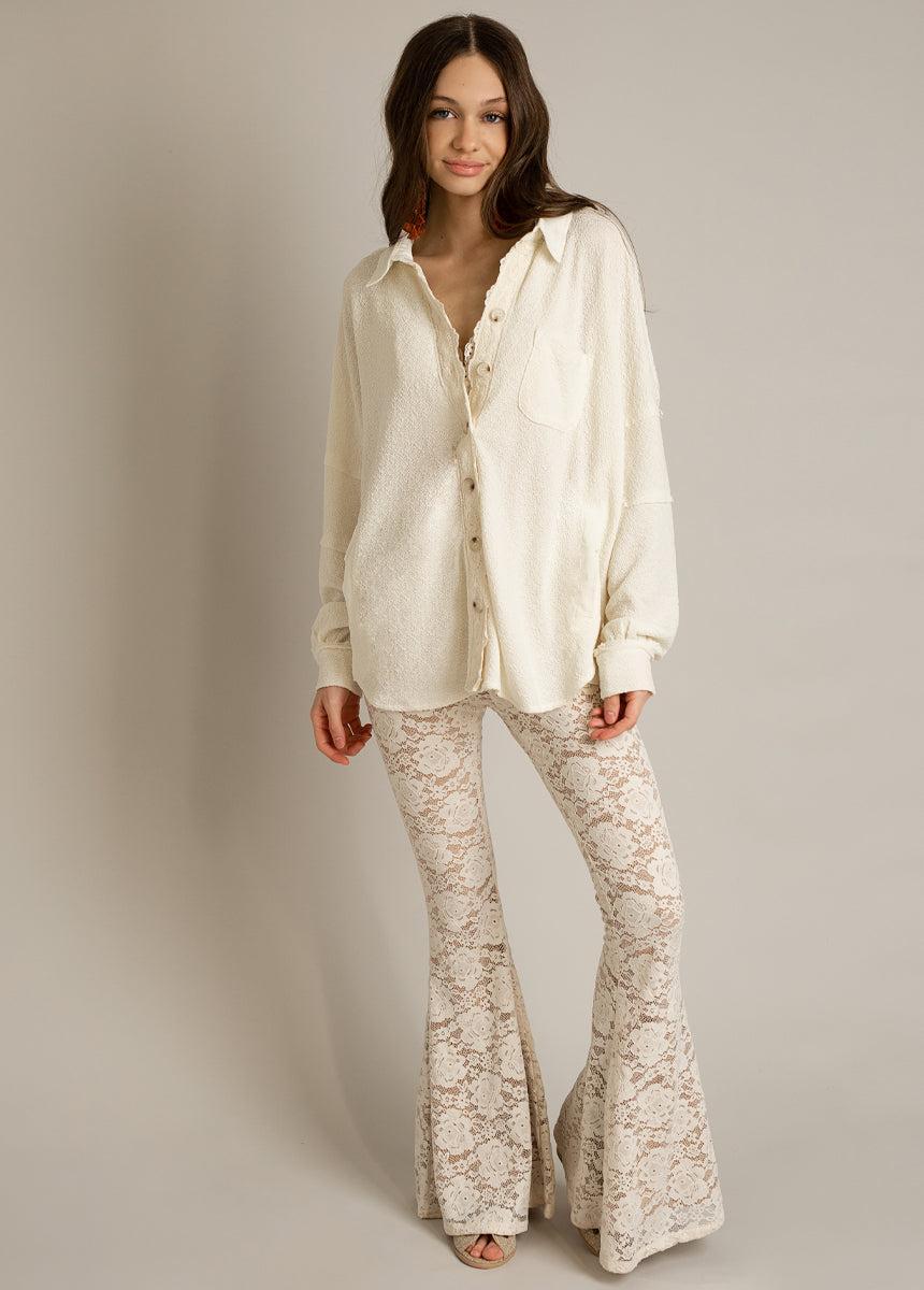 Abril Pant in Cream Female Product Image