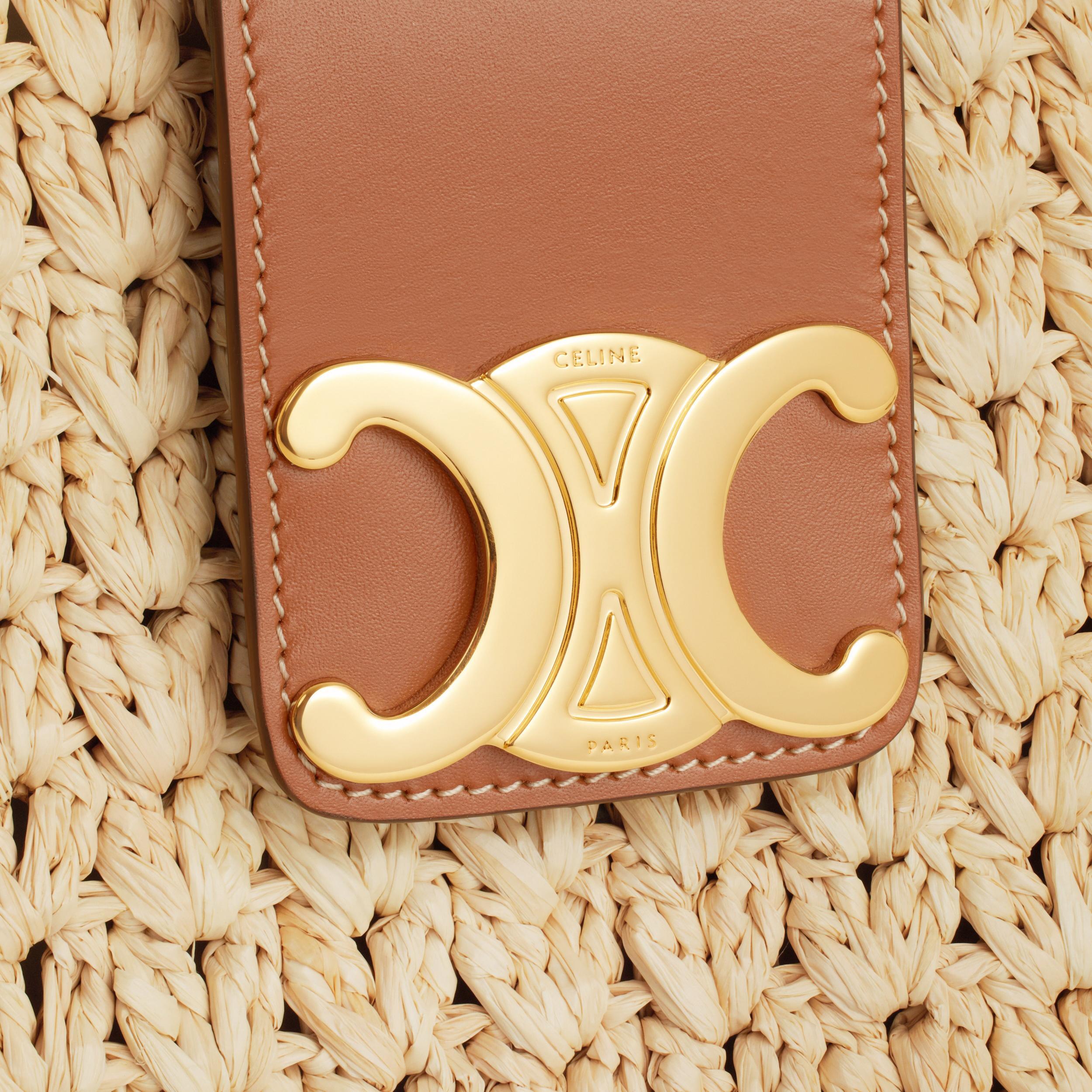 CABAS TRIANGLE  IN RAFFIA AND CALFSKIN Product Image