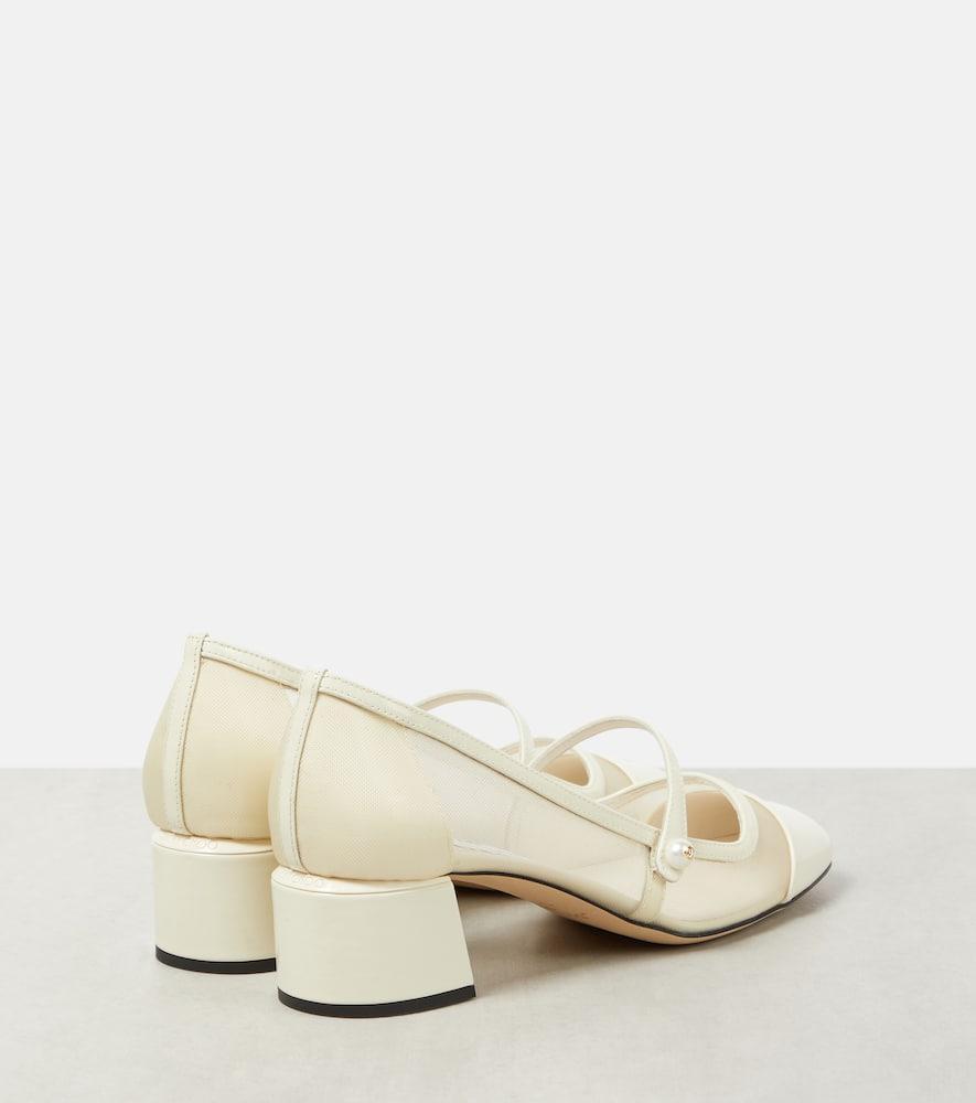 JIMMY CHOO Elisa 45 Leather Pumps In Latte Product Image