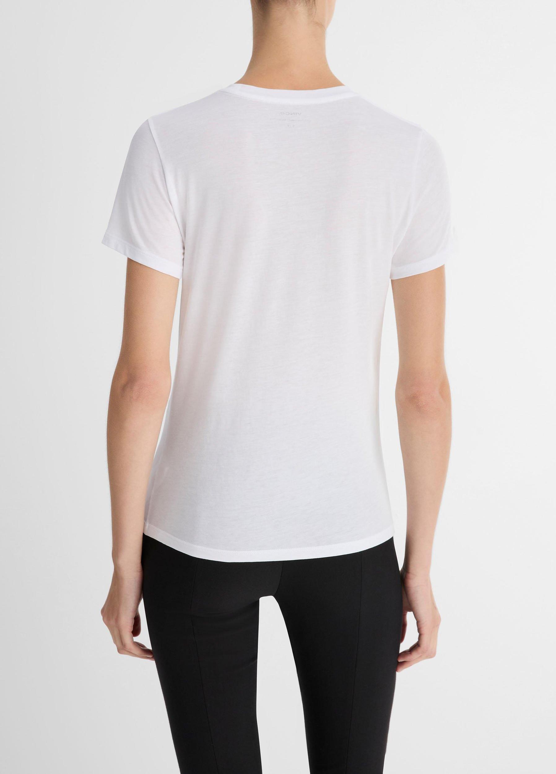 Womens Essential Pima Cotton Crew Neck T-Shirt Vince Product Image