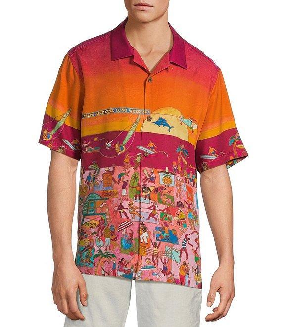 Tommy Bahama Scenic To Believe It Short Sleeve Woven Camp Shirt Product Image