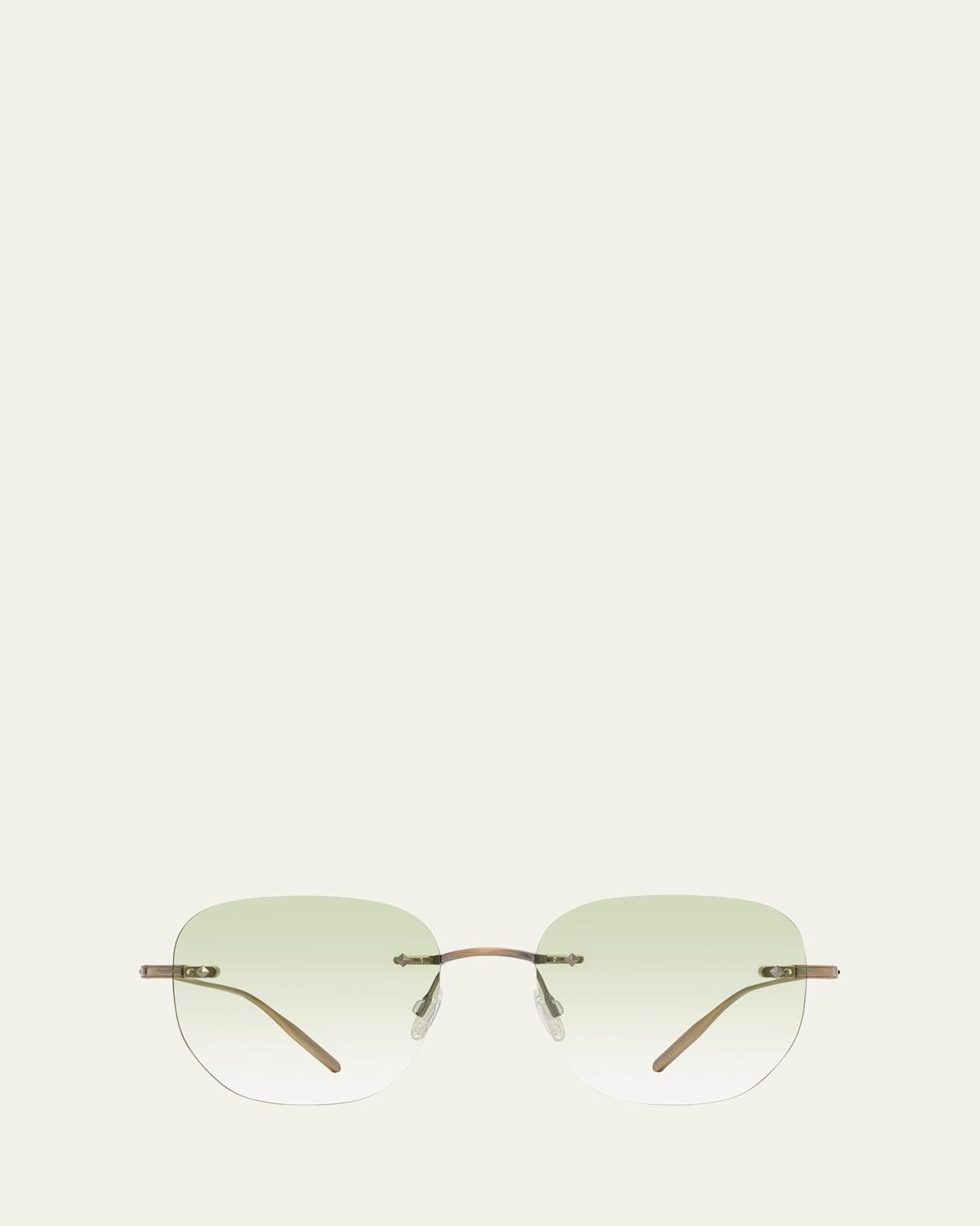Mens Rimless Tyrone 51MM Rectangular Sunglasses Product Image
