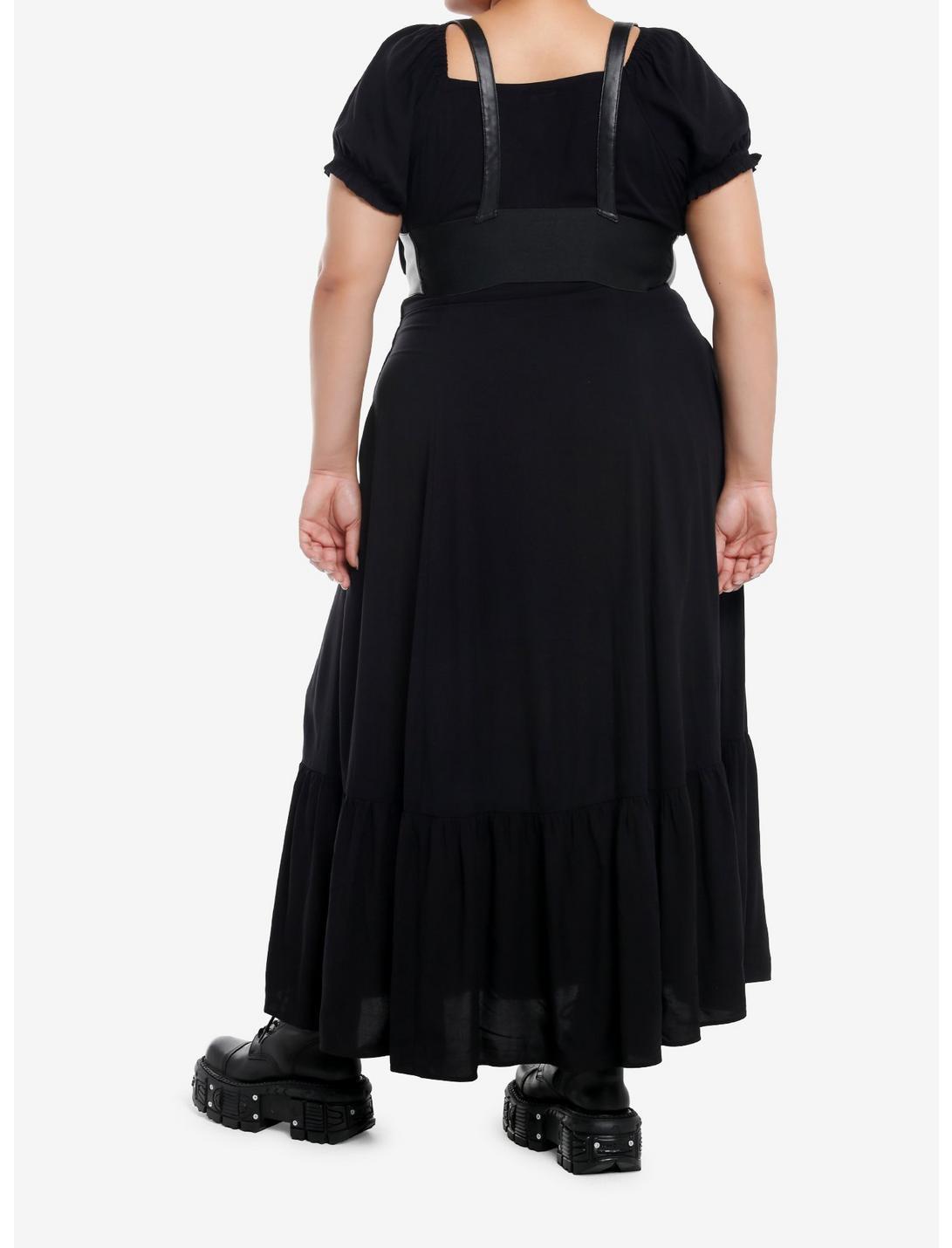 Thorn & Fable Faux Leather Harness Maxi Dress Plus Size Product Image