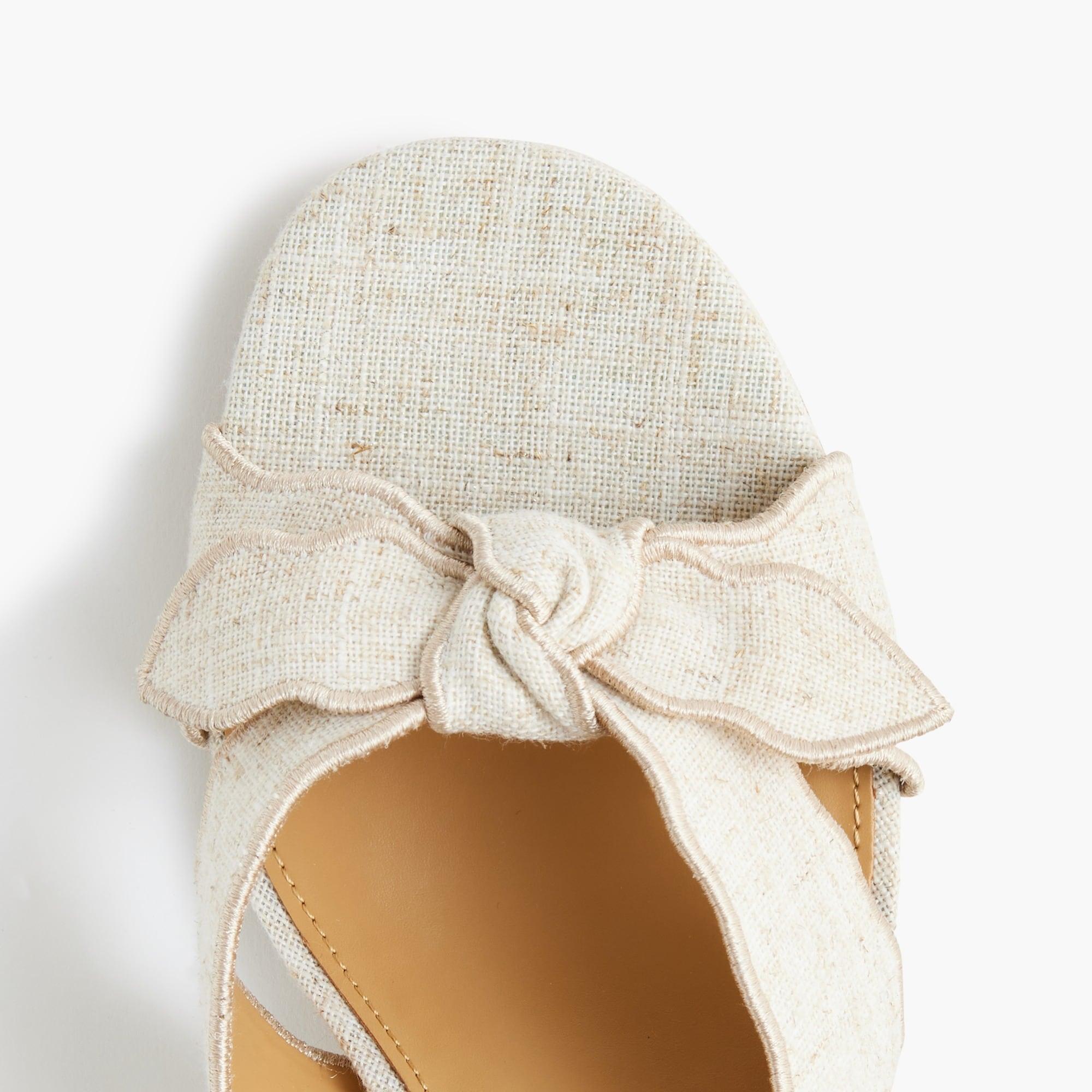 Scalloped bow mules Product Image