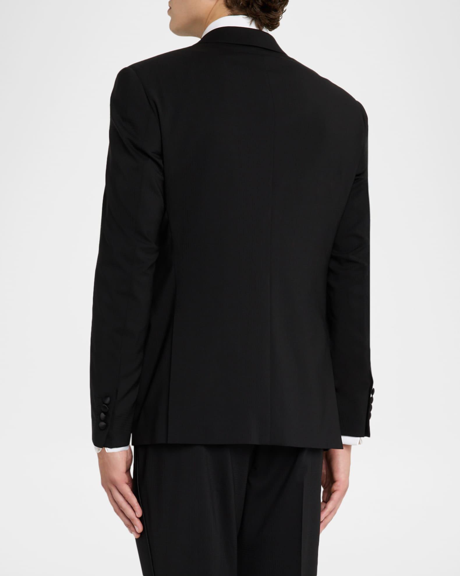 Men's Tonal Plaid Peak Lapel G Line Tuxedo Product Image
