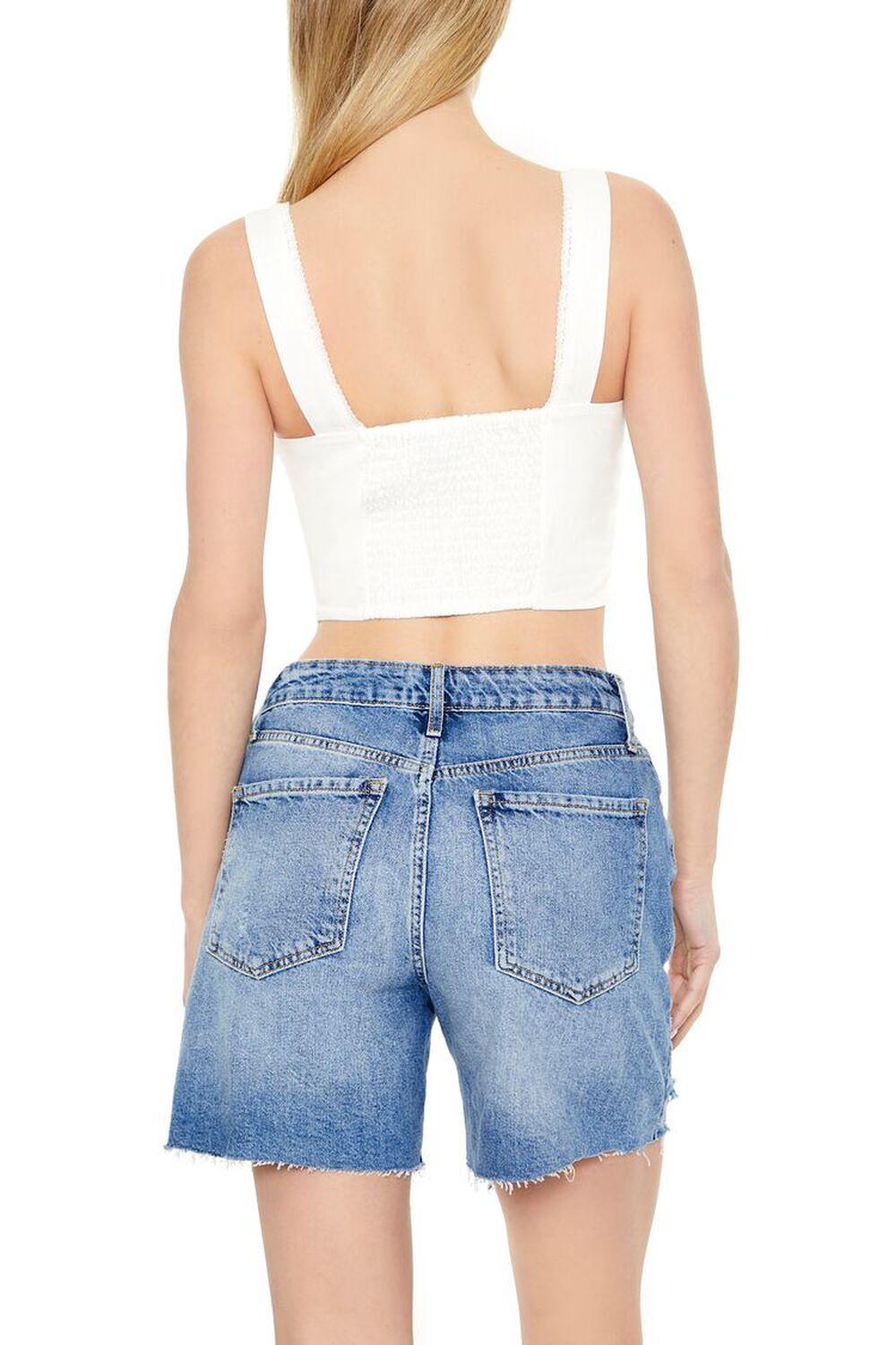 Lace-Trim Hook-and-Eye Crop Top | Forever 21 Product Image