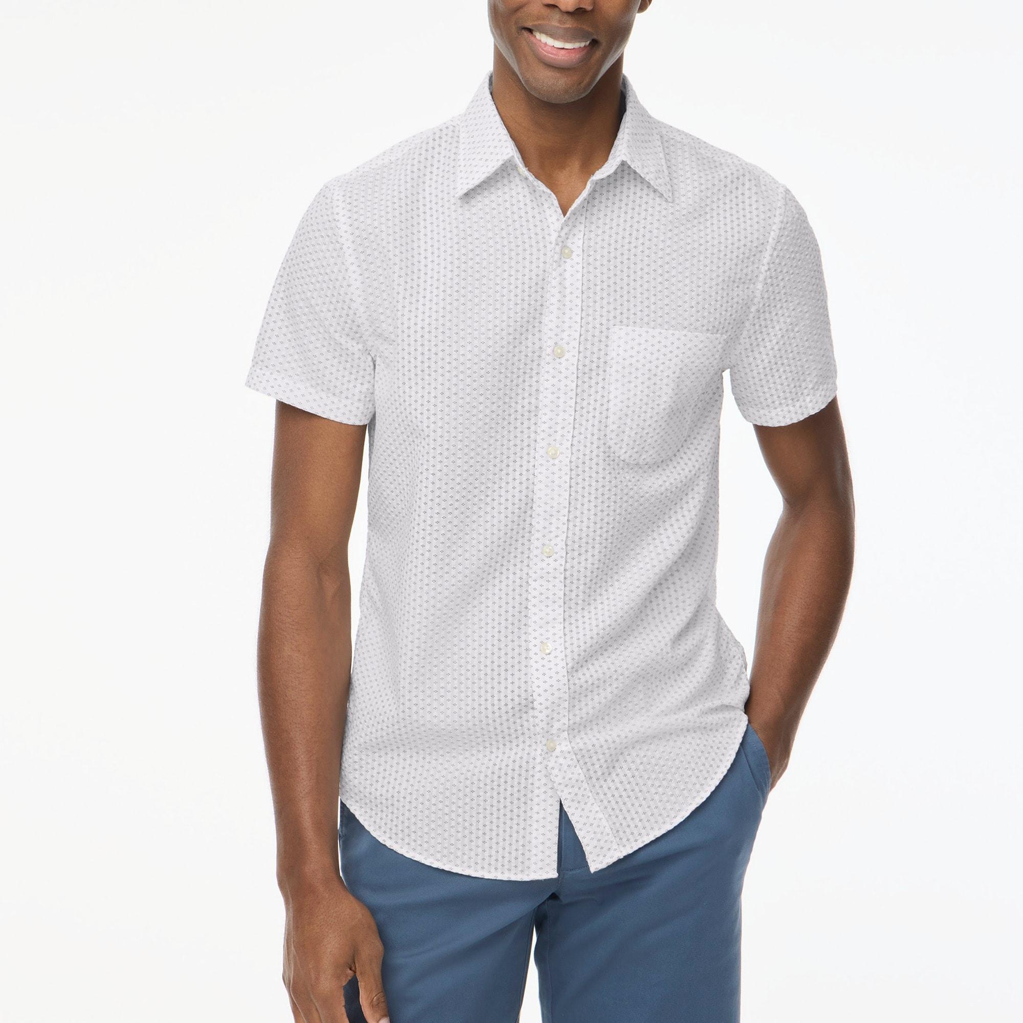 Short-sleeve seersucker shirt Product Image